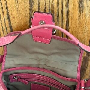 Coach Pink Leather Shoulder Bag